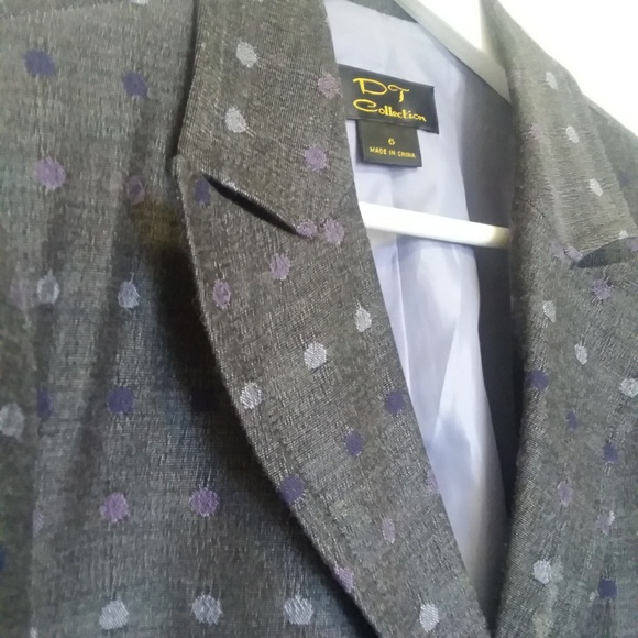 DT Collection Jackets & Blazers - Say Purple Polka Dots 3x fast